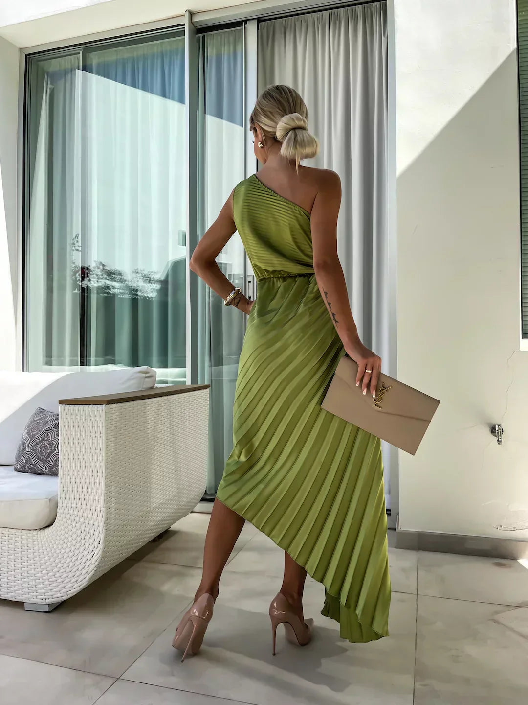 Dariella | Robe Romantique à Fleurs à Une Épaule