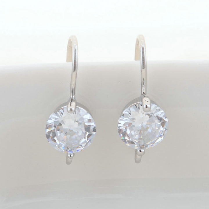 Boucles d'oreilles en cristal doré et argenté