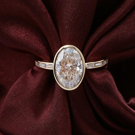 Joie - Bague en Moissanite Blanche