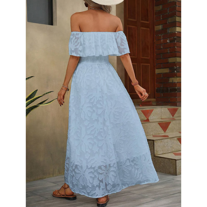 Aya - Robe Maxi à Volants Hors-épaule