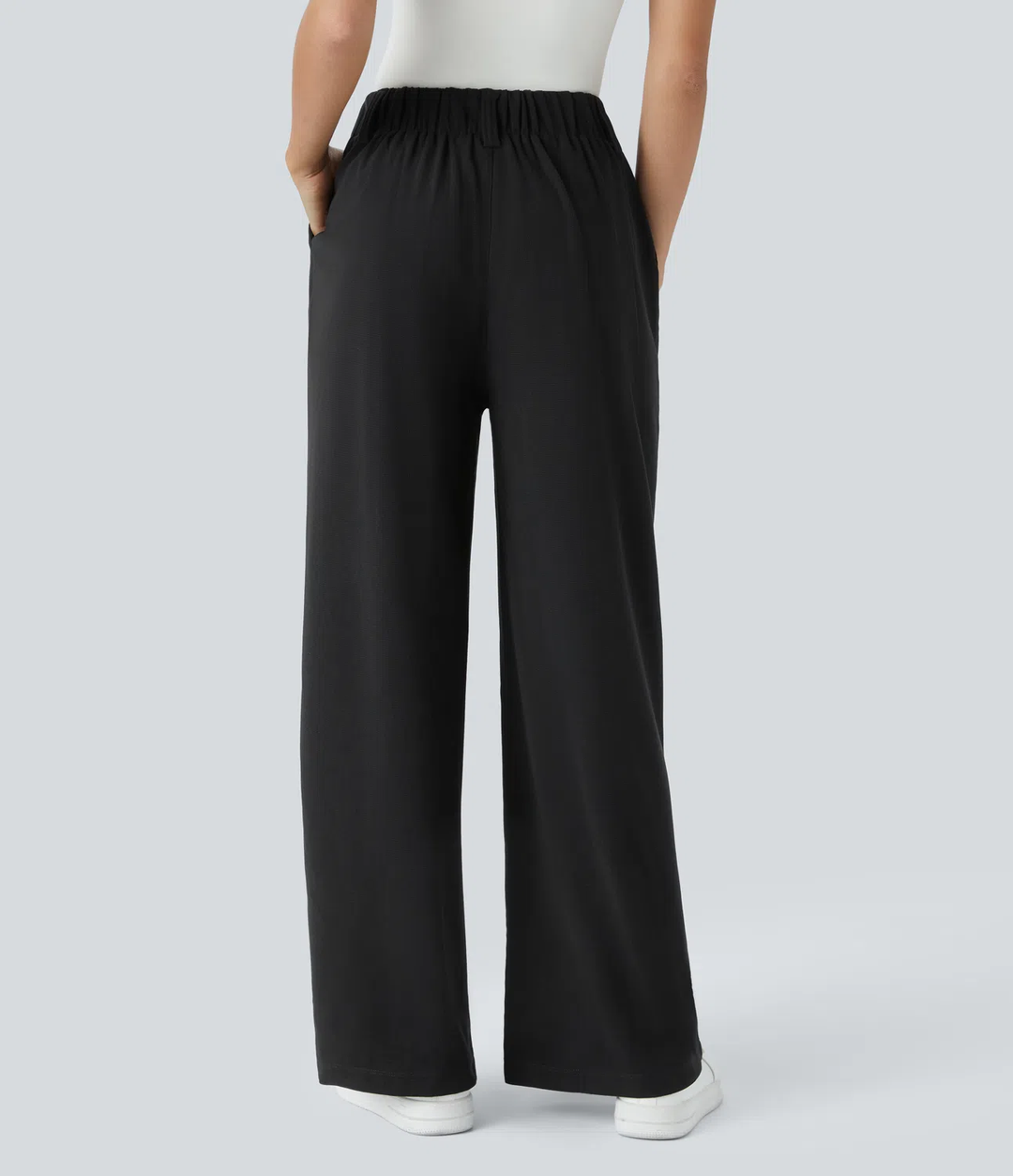 Rosie - Pantalons de travail larges à taille haute avec poches latérales en gaufre