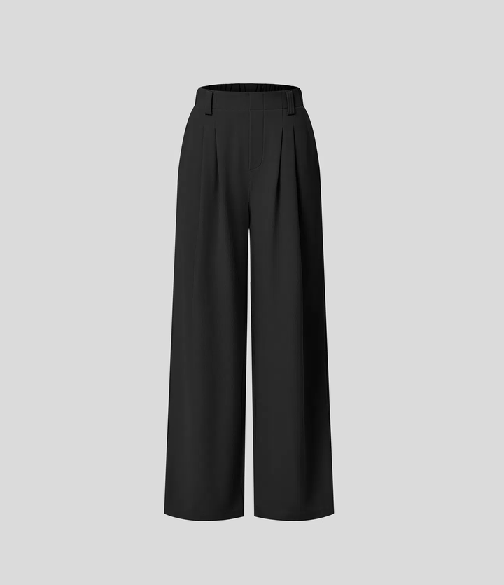 Rosie - Pantalons de travail larges à taille haute avec poches latérales en gaufre