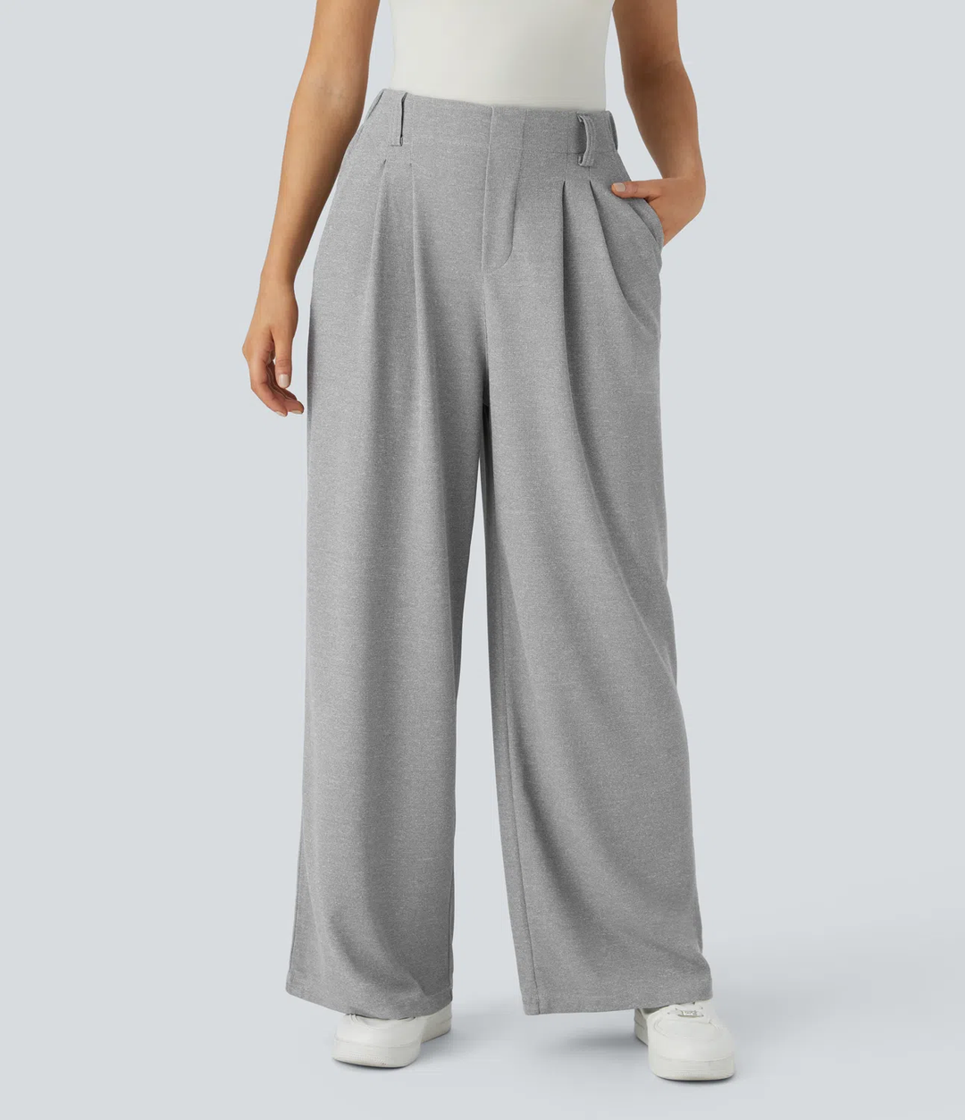 Rosie - Pantalons de travail larges à taille haute avec poches latérales en gaufre
