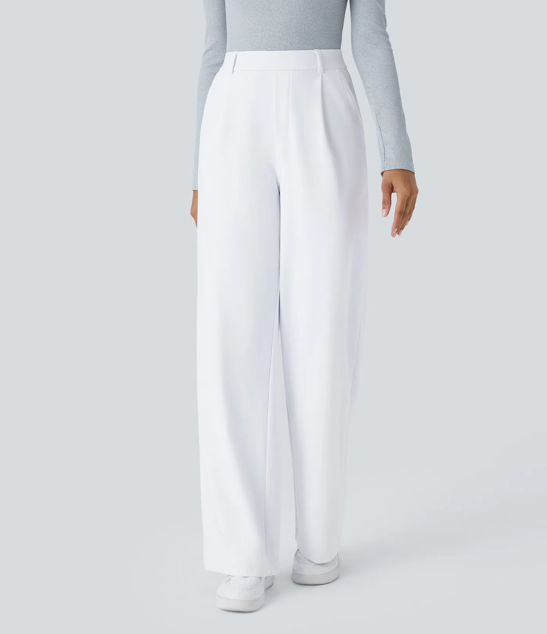 Jane - Pantalon de travail droit à taille haute avec poches latérales