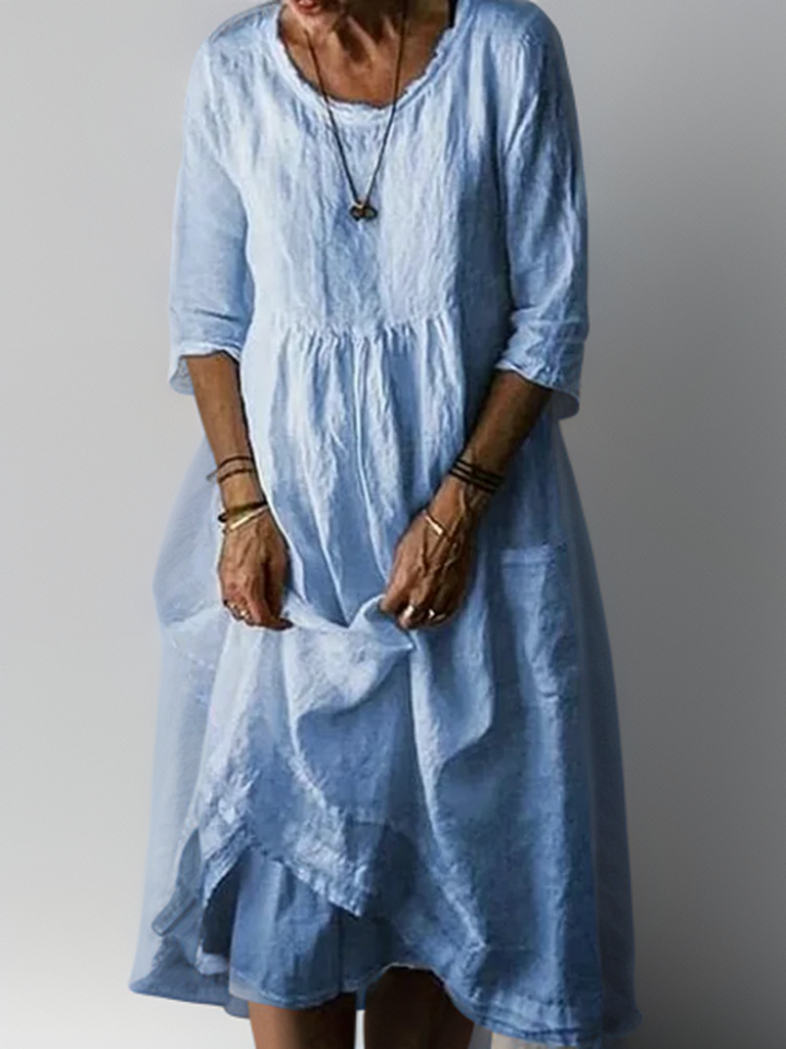 Carolien - Robe maxi avec décolleté rond ample
