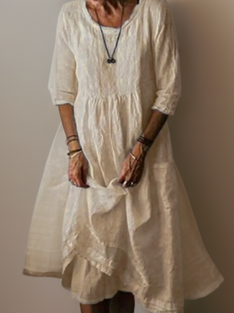 Carolien - Robe maxi avec décolleté rond ample