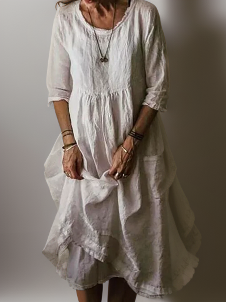 Carolien - Robe maxi avec décolleté rond ample