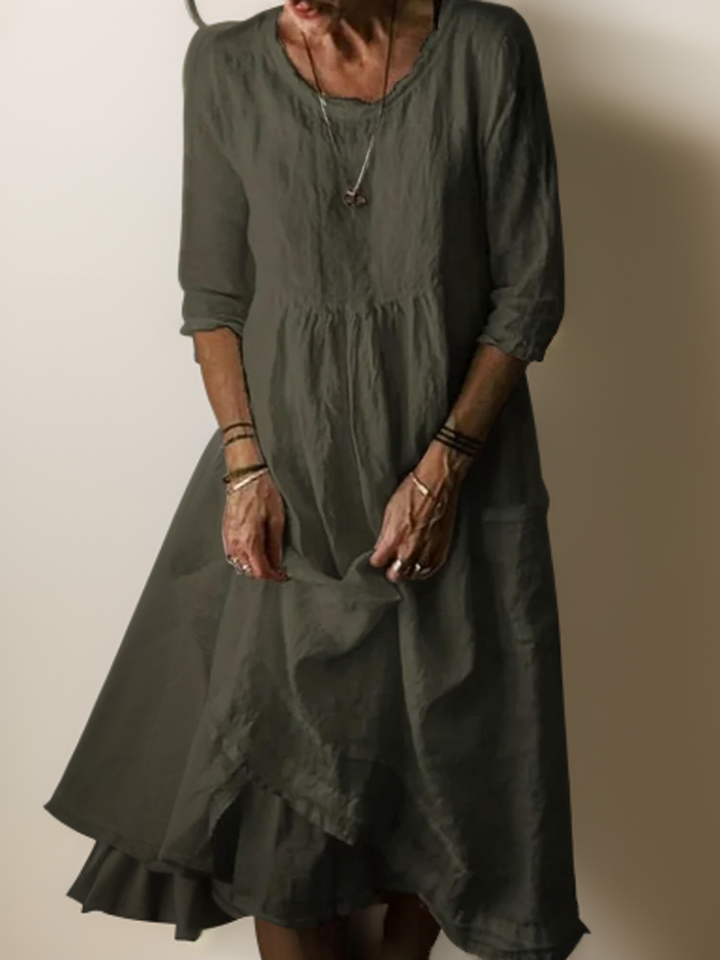 Carolien - Robe maxi avec décolleté rond ample