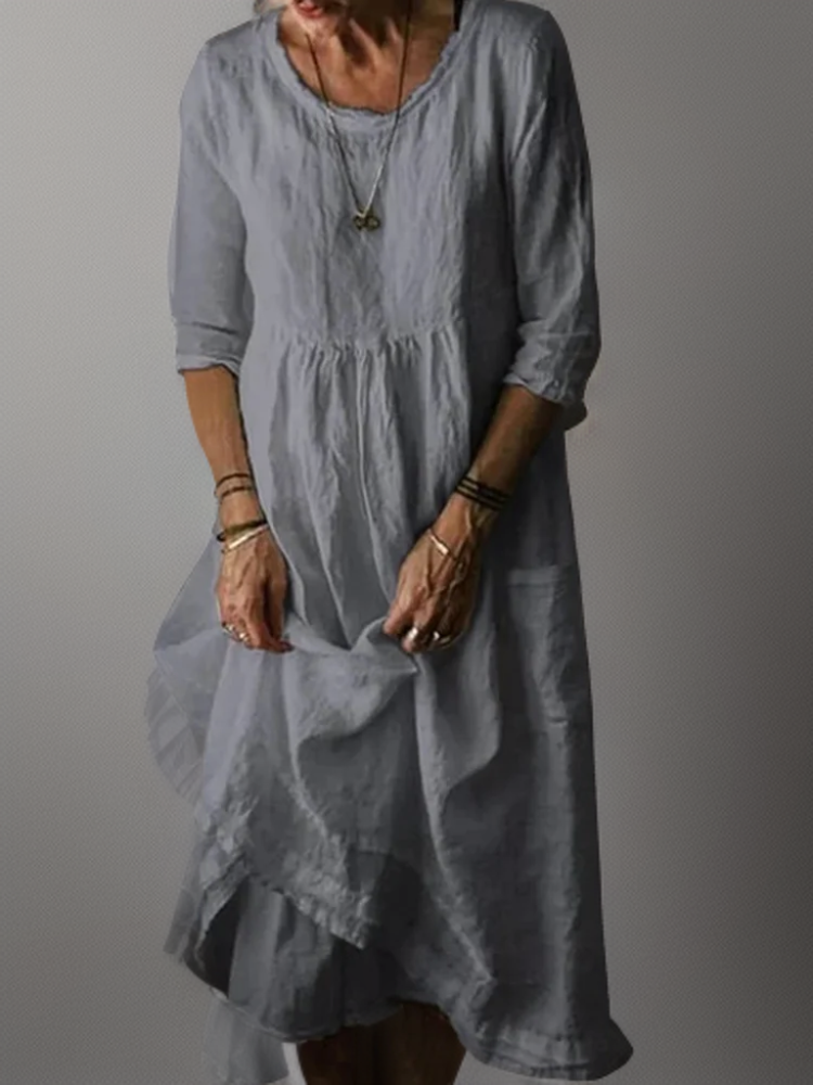 Carolien - Robe maxi avec décolleté rond ample