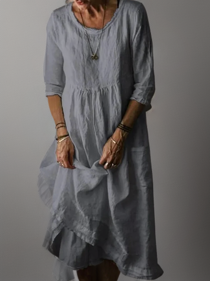 Carolien - Robe maxi avec décolleté rond ample