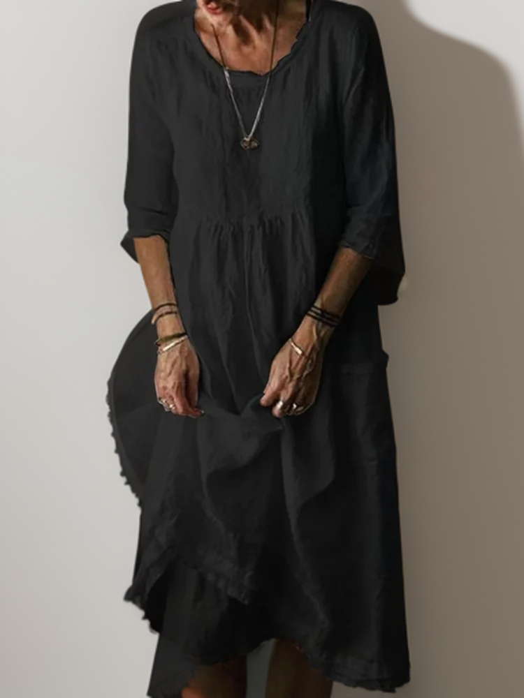 Carolien - Robe maxi avec décolleté rond ample