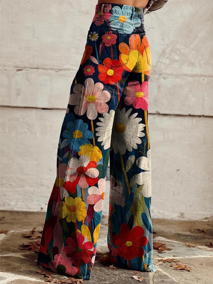 Elise | Pantalons Floraux Amples