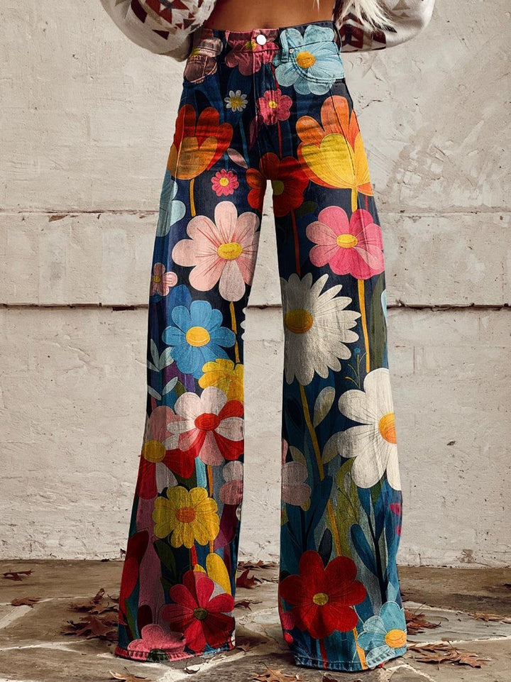 Elise | Pantalons Floraux Amples