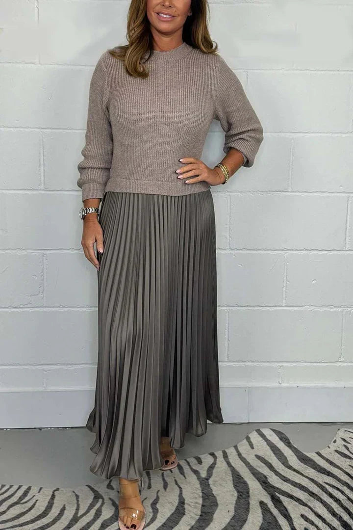 Claire | Élégant Robe Pull 2-en-1