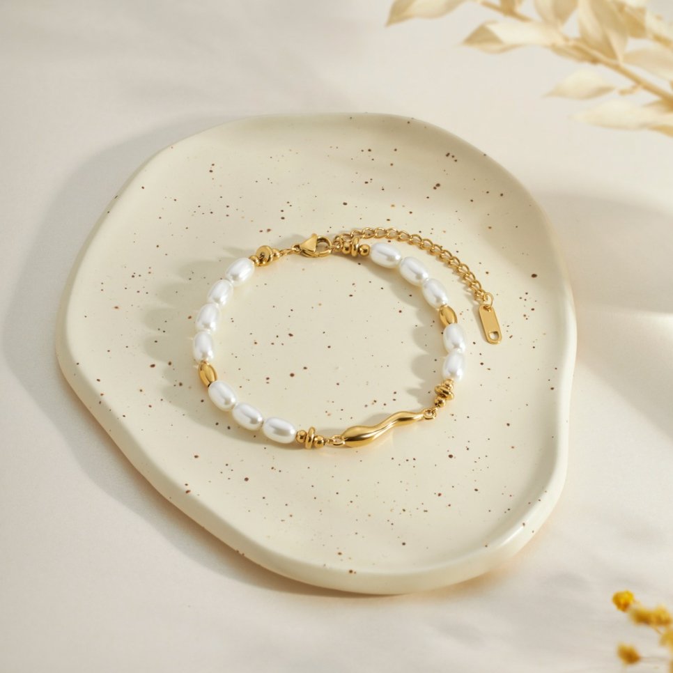 Bracelet en perles d'eau douce Lov