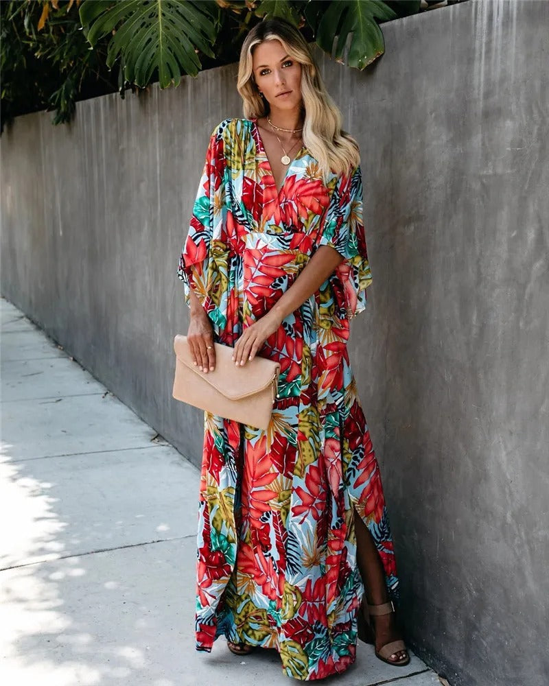 Christine - Robe Maxi Kimono Légère d'Été