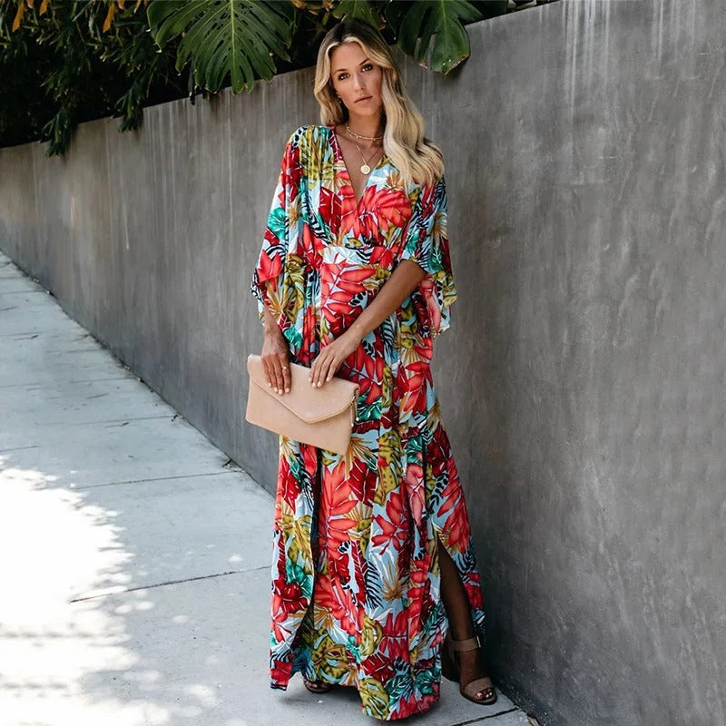 Christine - Robe Maxi Kimono Légère d'Été