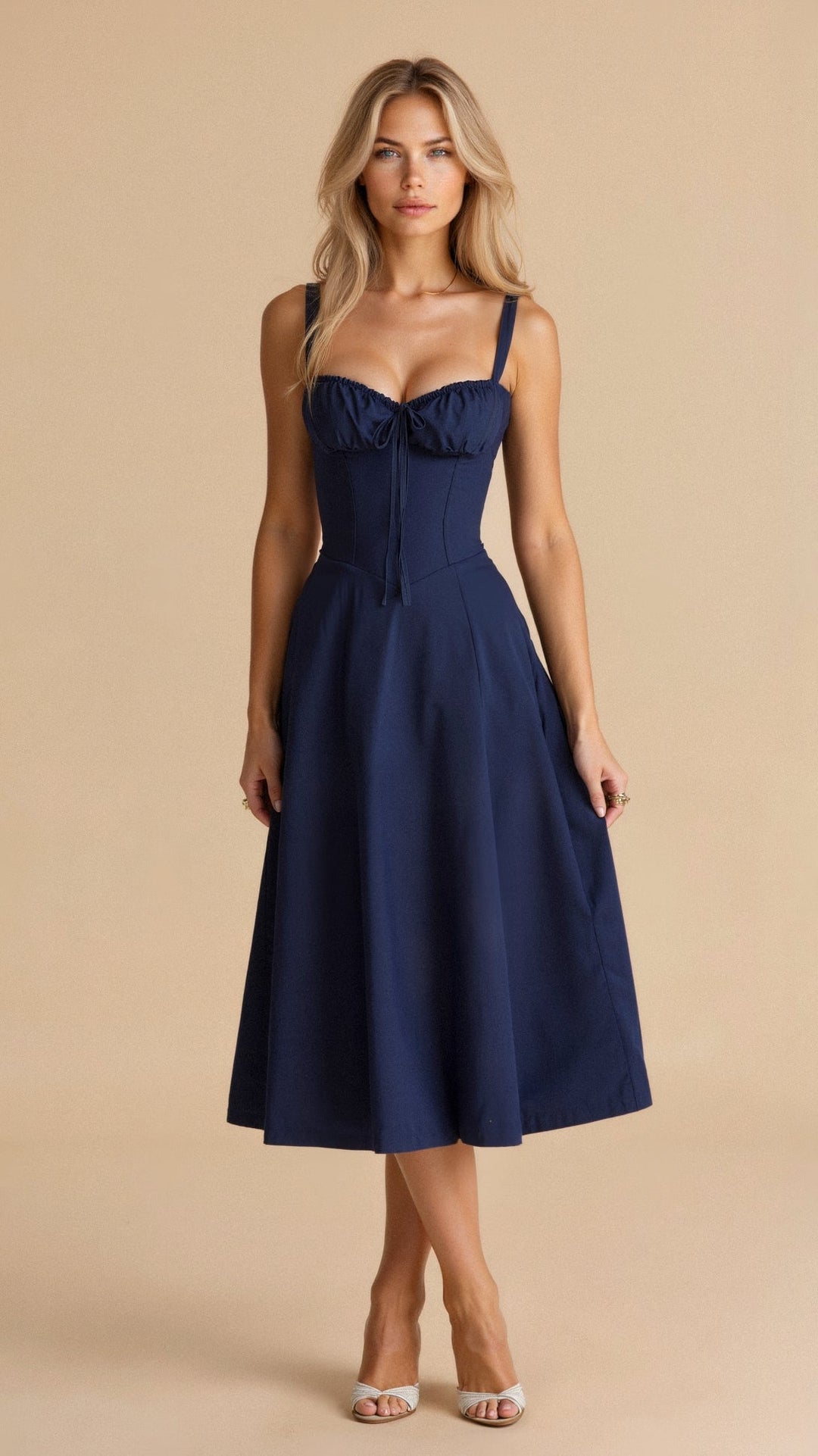 Alina | Robe Élégante à Taille – Flatteuse & Chic