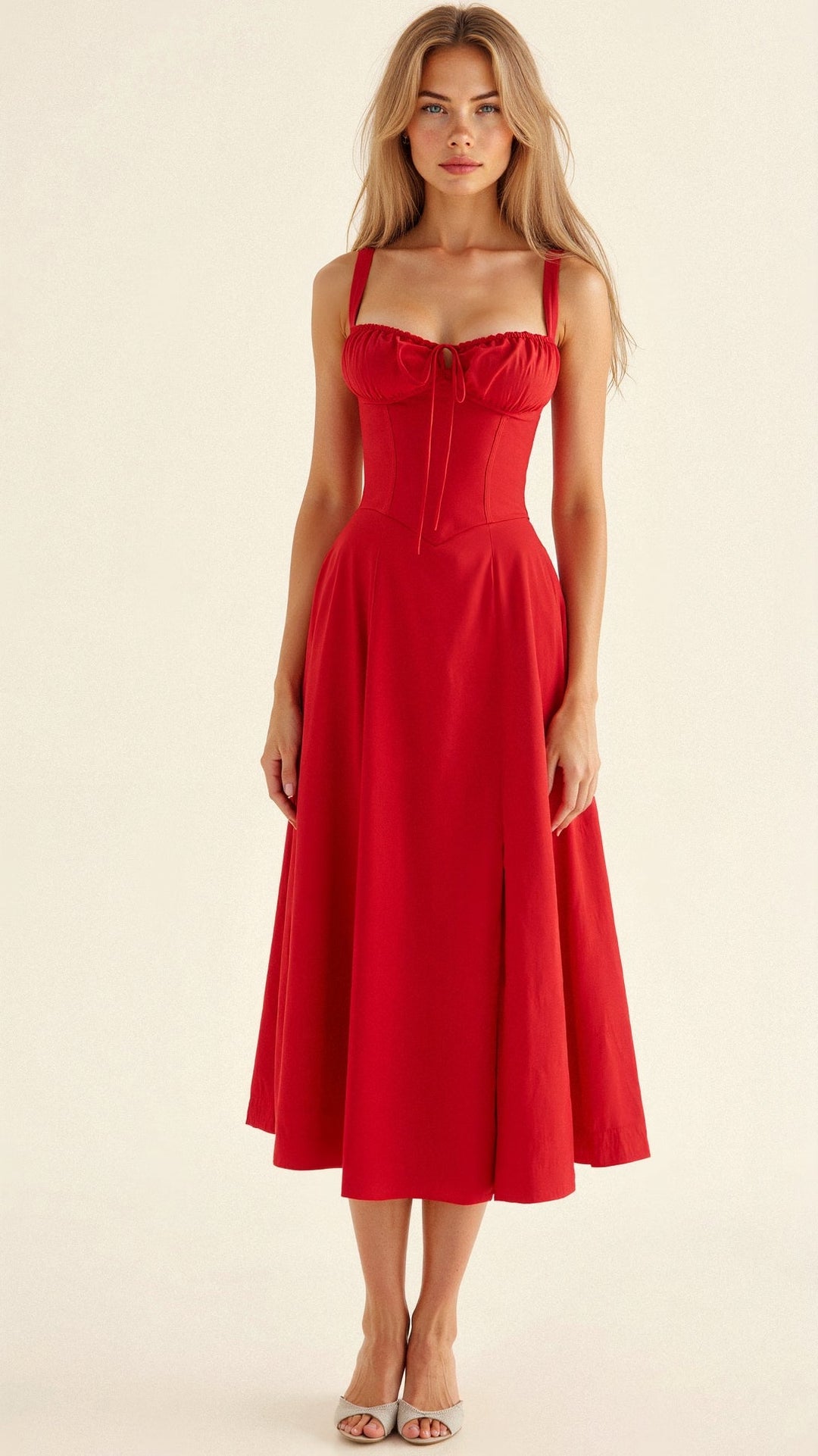 Alina | Robe Élégante à Taille – Flatteuse & Chic