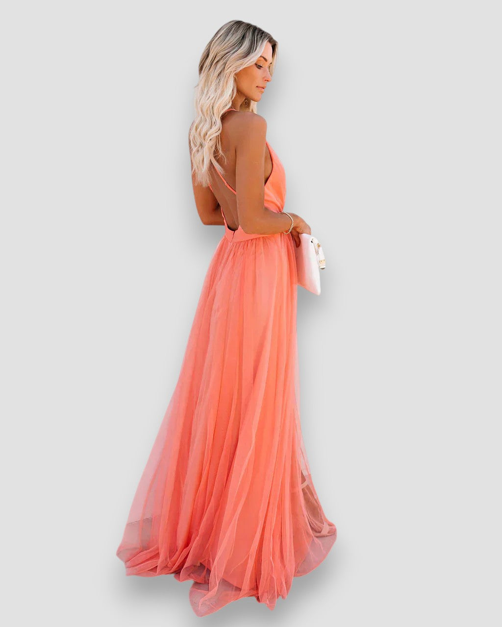 ANASTASIA I ROBE MAXI ÉLÉGANTE À COL V