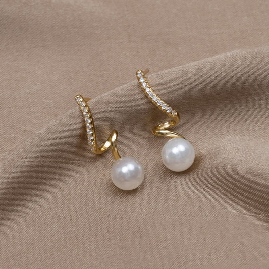 Boucles d'oreilles Tam Pearl Wave