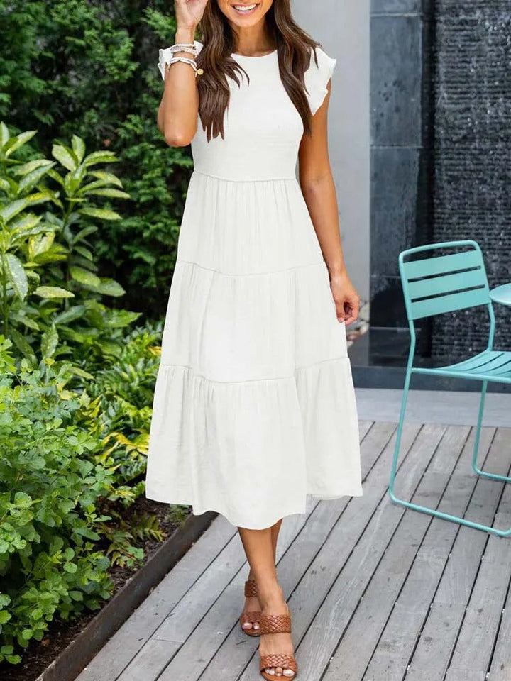 ROBE MIDI VOLANTÉE AUDREY I