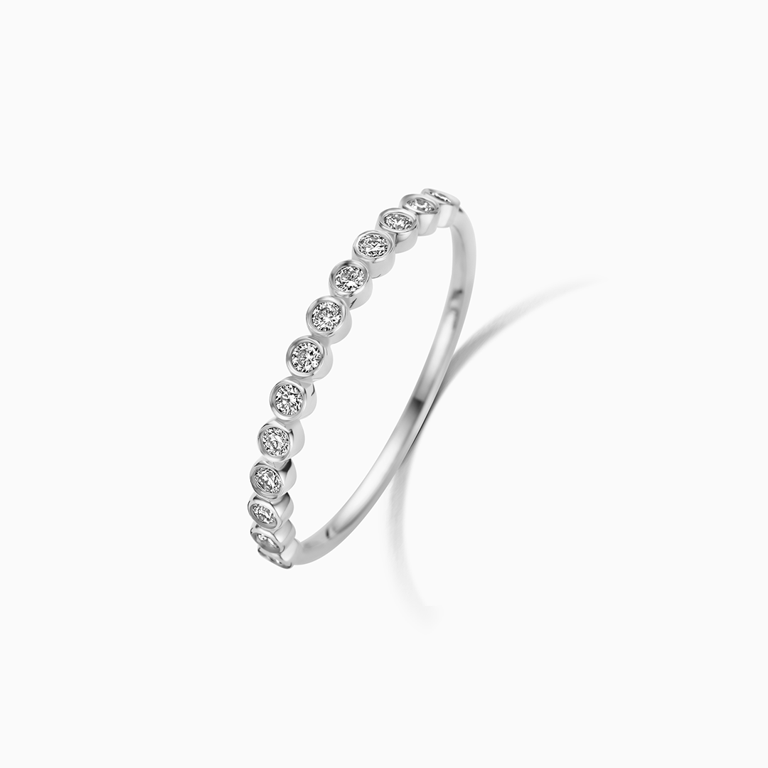 Bague Bulle en Diamant | Or Blanc