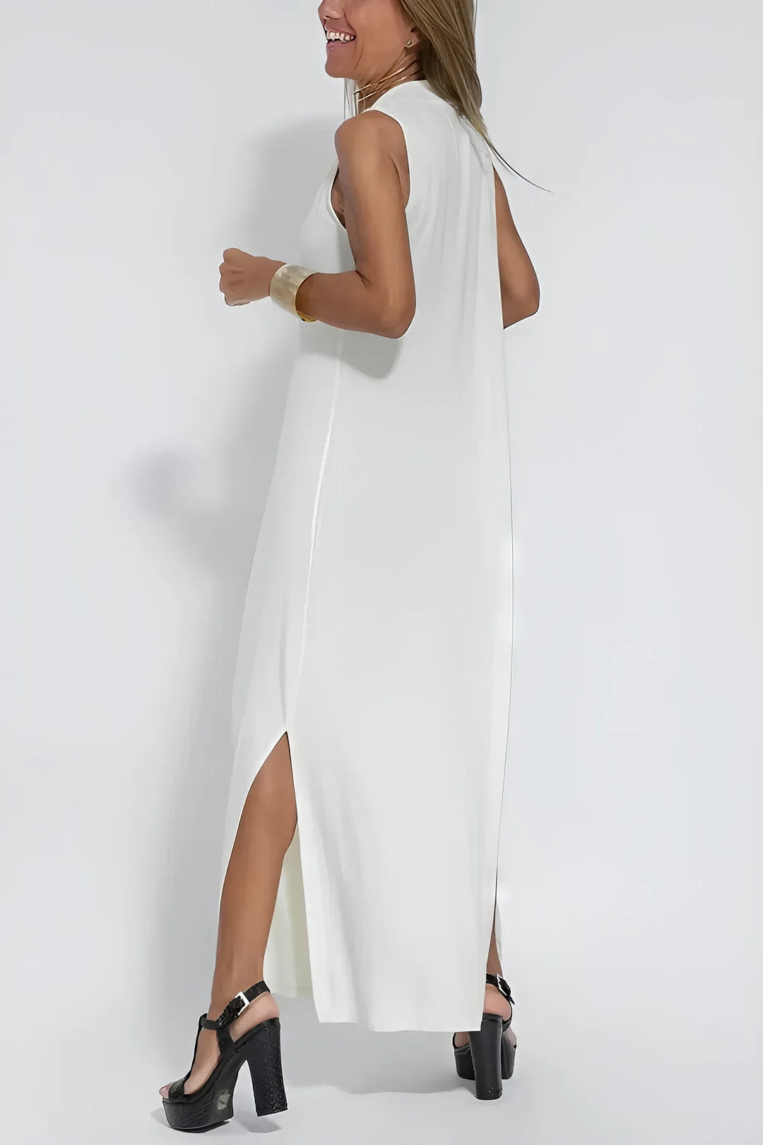 Elli | Robe longue élégante + cardigan assorti en CADEAU