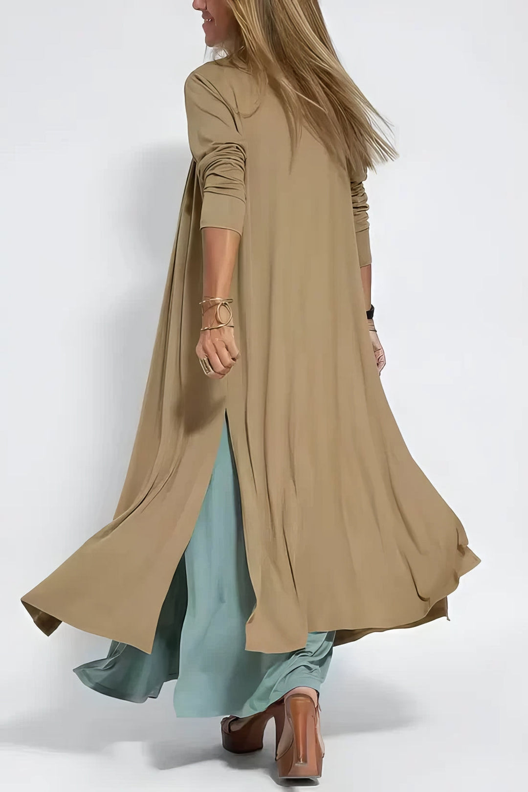 Elli | Robe longue élégante + cardigan assorti en CADEAU